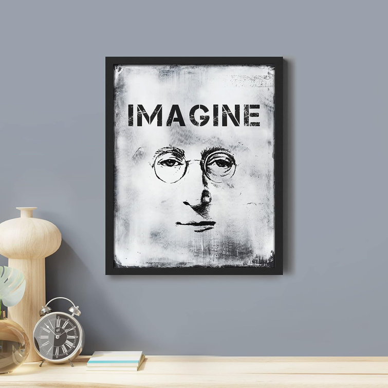 Music Beatles Wall Art John Lennon Imagine Prints Framed Print